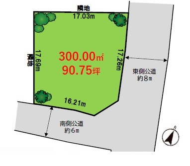 坂戸市石井売地の土地図