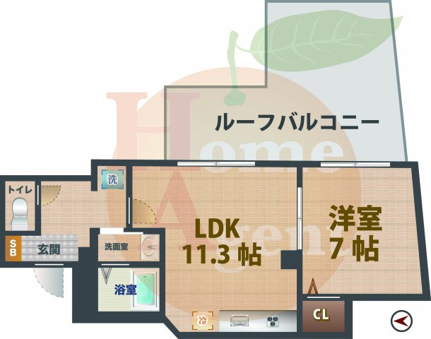 【間取り】 | Benoit　NAKANO | 1LDKのお部屋です。