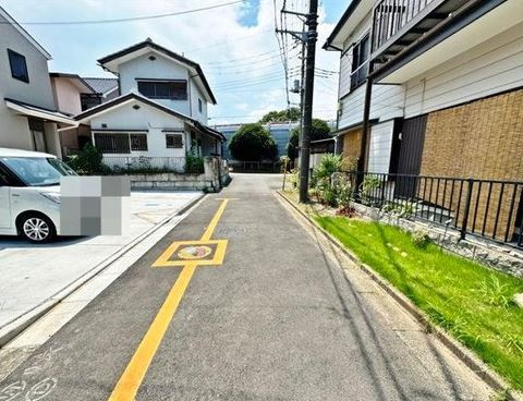 【新築】鶴ヶ島市藤金第13 2号棟の前面道路含む現地写真