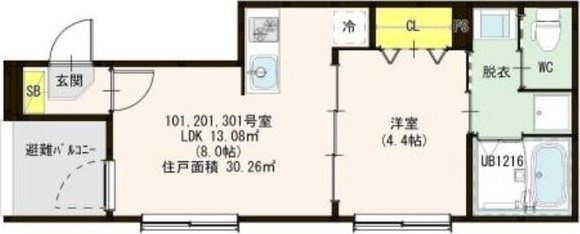 ハーモニーテラス豊田本町の間取り
