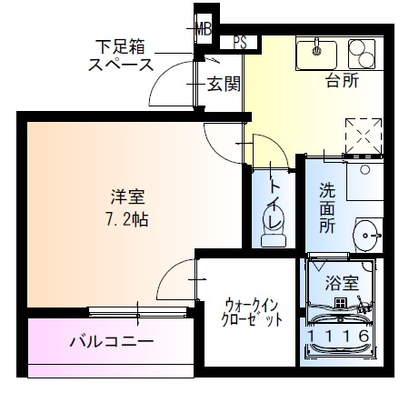 フジパレス上新庄西の間取り
