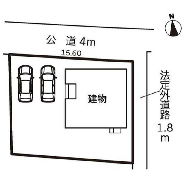 磐田市 前野の駐車場|こちらは駐車スペースとなっており、車種にもよりますが2台駐車可能となっております。