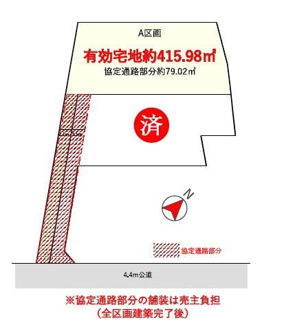 川越市小堤売地の土地図