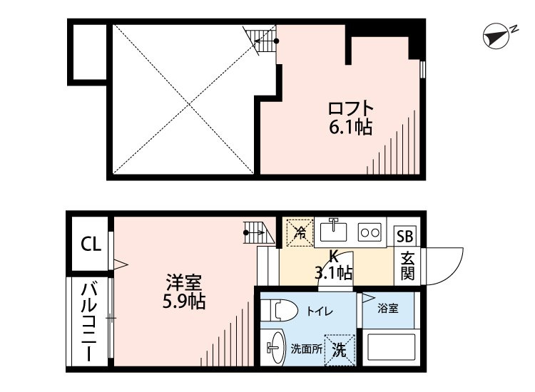 casa vecchia （カーサ ベッキア）の間取り