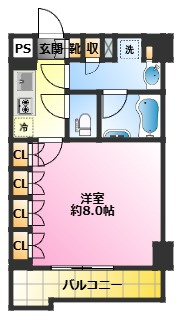 ルーブル武蔵小杉伍番館の間取り|ＴＶモニターフォン付きオートロック♪