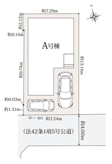 明石市西明石町5丁目の区画図