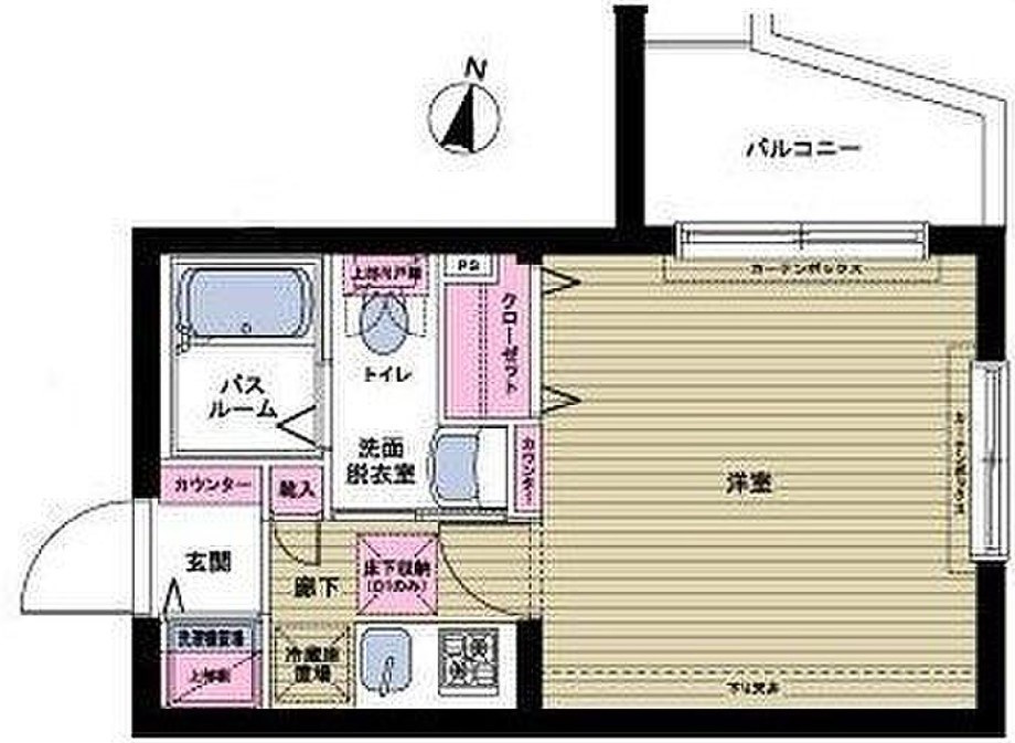 中野区本町３丁目の賃貸マンションの間取り