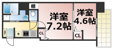 【間取り】 | ヴィラ・セレーノ玉造本町　仲介手数料無料