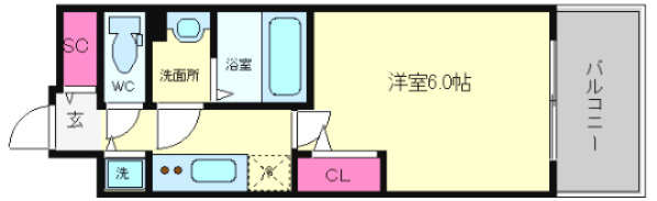 エスリード難波ザ・アークの間取り|エスリード難波ザ・アーク　間取り