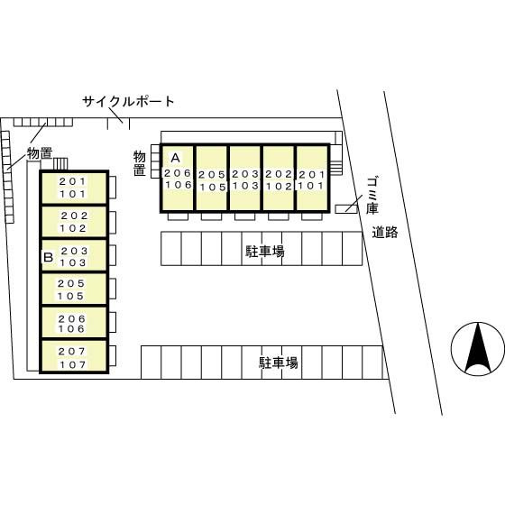 ホワイティ下馬　Ａの区画図