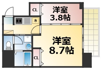 【間取り】 | ヴィラ・セレーノ玉造本町　仲介手数料無料