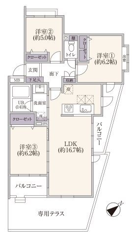 【間取り】 | パークフォルム日吉