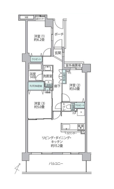コスモフェスタ青葉台の間取り