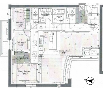 パレロワイヤル市ヶ谷の間取り