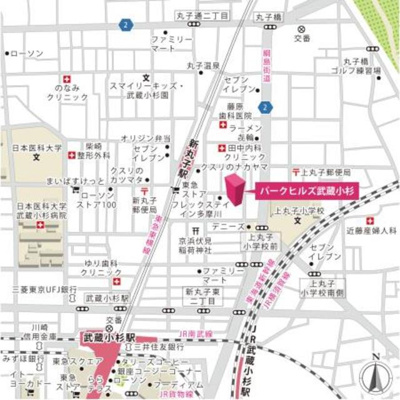 【地図】 | パークヒルズ武蔵小杉