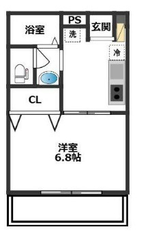 中野区弥生町２丁目のアパートの間取り