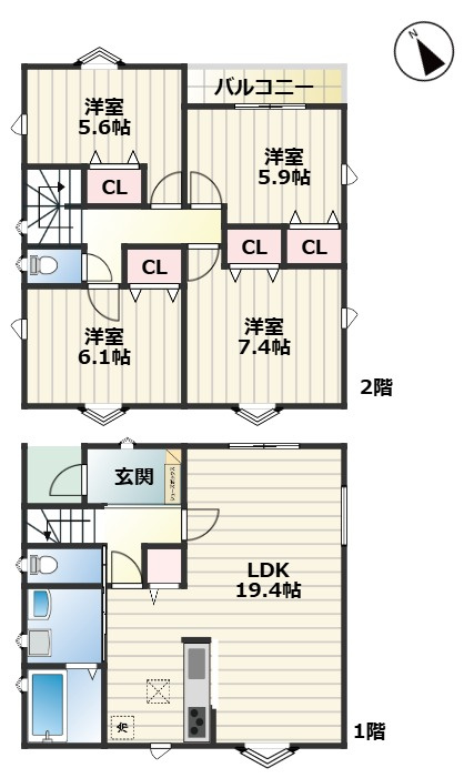 MIRASUMO名東区富が丘033①｜名古屋市の戸建ならホームアップの間取り|間取図