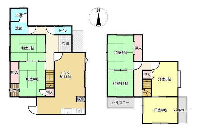 【間取り】 | 太子町東南中古戸建