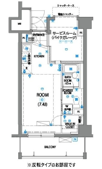 レグラス武蔵新城モーターガラージュの間取り|間取りです。