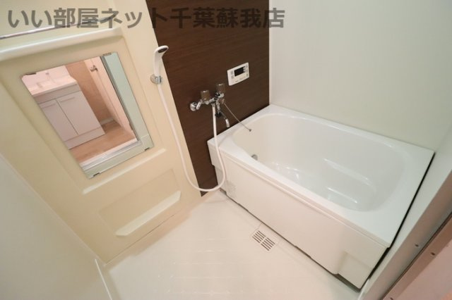 サンモールおゆみ野Ａの浴室|ゆったり過ごせるお風呂です