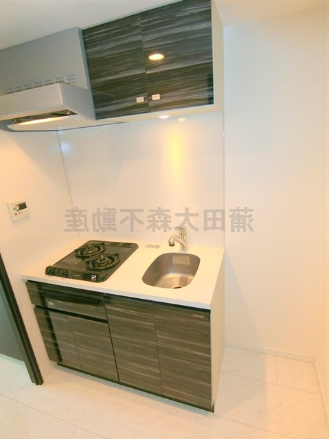 B CITY APARTMENT TOKYO SOUTH(ビーシティアパートメントトーキョーサウスのキッチン|2口ガスシステムキッチン