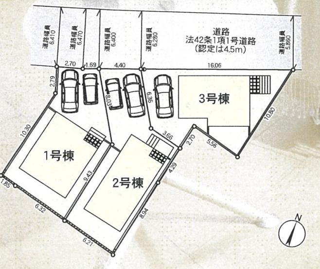 八王子市　横川町　新築一戸建て　４５期の区画図|～全3棟の新しいコミュニティーが誕生～