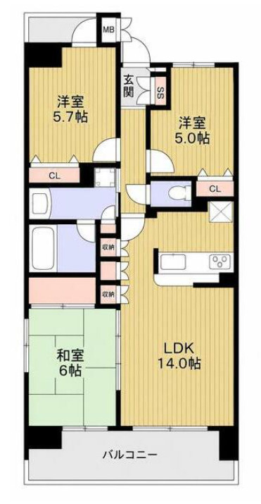 グランダジュール千葉みなとの間取り