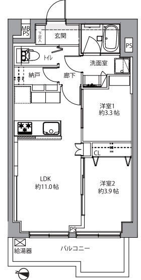 アルカディア錦糸町の間取り