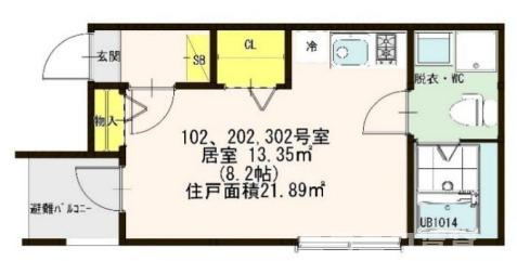 足立区足立３丁目のアパートの間取り