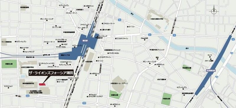 ザ・ライオンズフォーシア蒲田の地図