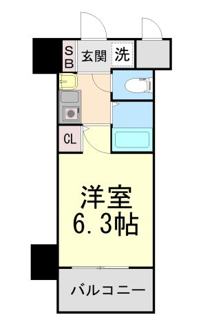 エステムコート新神戸エリタージュの間取り