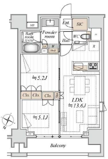 クレヴィア新宿若松町の間取り