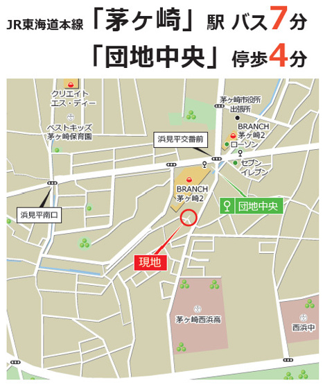 【地図】 | 茅ヶ崎市南湖5丁目中古戸建 | 現地案内図
