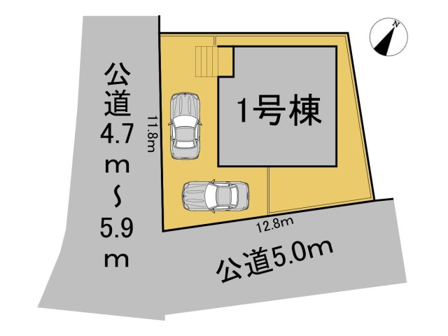 クワイエ　羽島市江吉良町第6　全1区画分譲の区画図|■区画図
■YAMADA電機の　ヤマダ不動産　株式会社リライフ　
いつでもお問合わせ下さい。