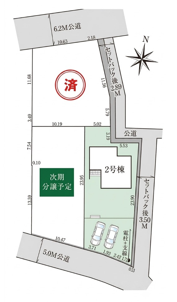 [新築住宅] 鴻巣市下忍 3期 全3棟の区画図