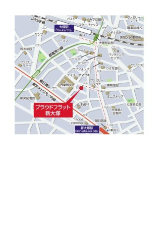 プラウドフラット新大塚の地図