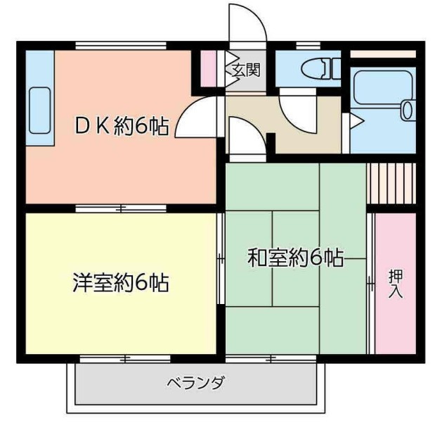 南林間ＪＡコーポ　Ⅰの間取り