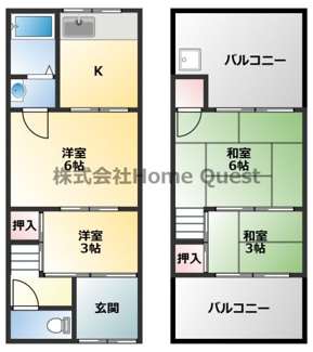 【間取り】 | 小若江借家