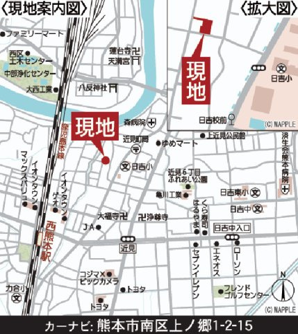 クレイドルガーデン／南区上ノ郷第８／１号棟の地図