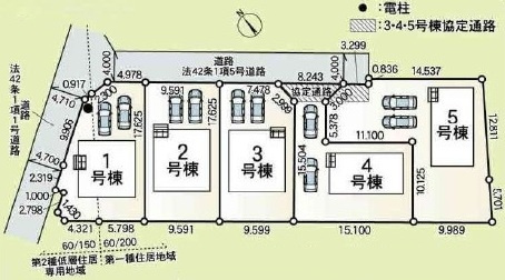 土浦市中村南　第11　新築戸建て　3号棟の区画図|区画図です♪