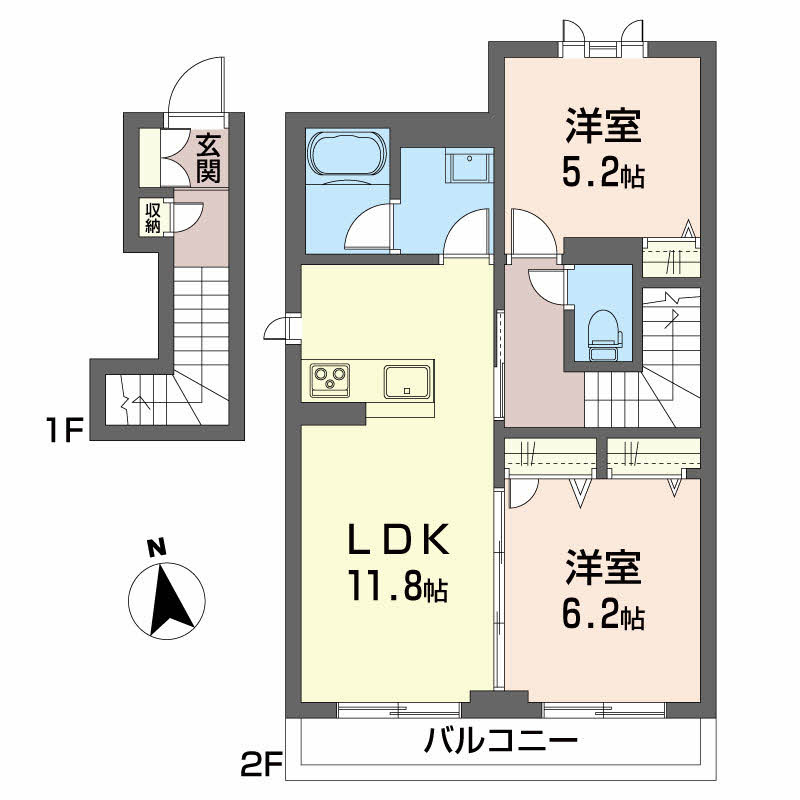 シャーメゾン鏡川の間取り