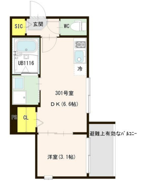 北区志茂５丁目のアパートの間取り