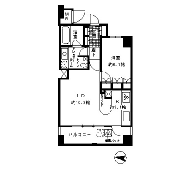 ガーネットコート四谷の間取り