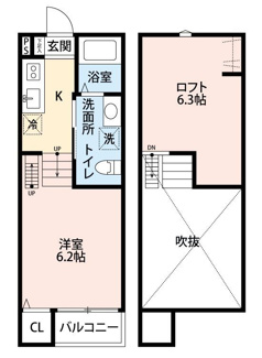 【間取り】 | village 響 一号館(ヴィレッジヒビキイチゴウカン) | 間取りです。