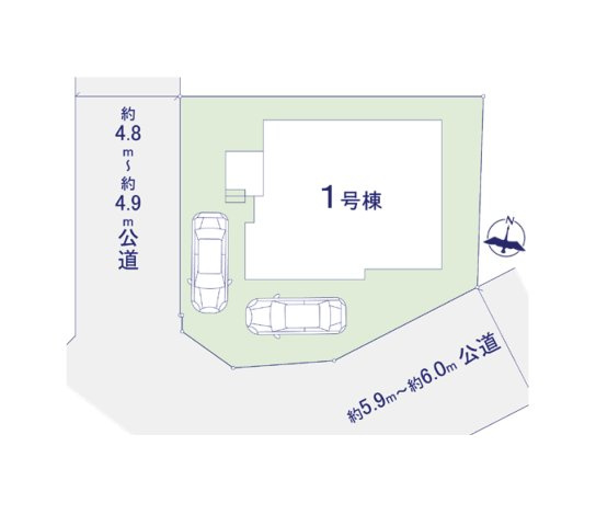 福岡市東区雁の巣1丁目第7-1棟（1号棟）　の区画図|配置図（1号棟）