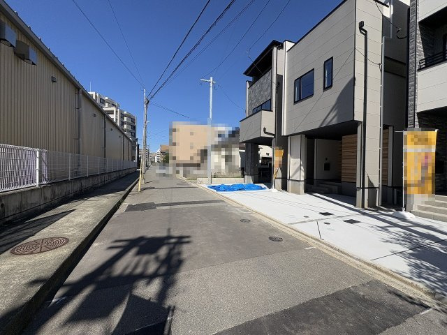 【その他】 | 福岡市東区筥松1丁目1期　1号棟（全3棟）【仲介手数料無料・0円】 | 現地写真。前面道路です。