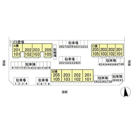 グラン・ジュテ　Cの区画図|配置図