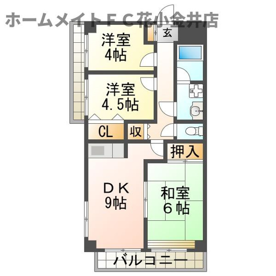 【間取り】 | サンロイヤル西原