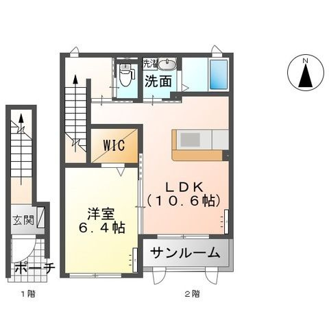 メイプルコートＢの間取り