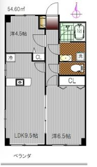 【間取り】 | 山地マンション | 画像は反面になります。